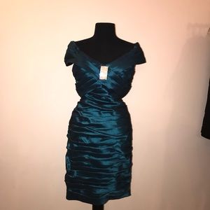 Beautiful teal blue dress.